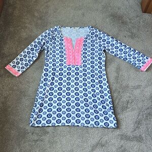 Vineyard Vines Blue and Pink Swim Coverup